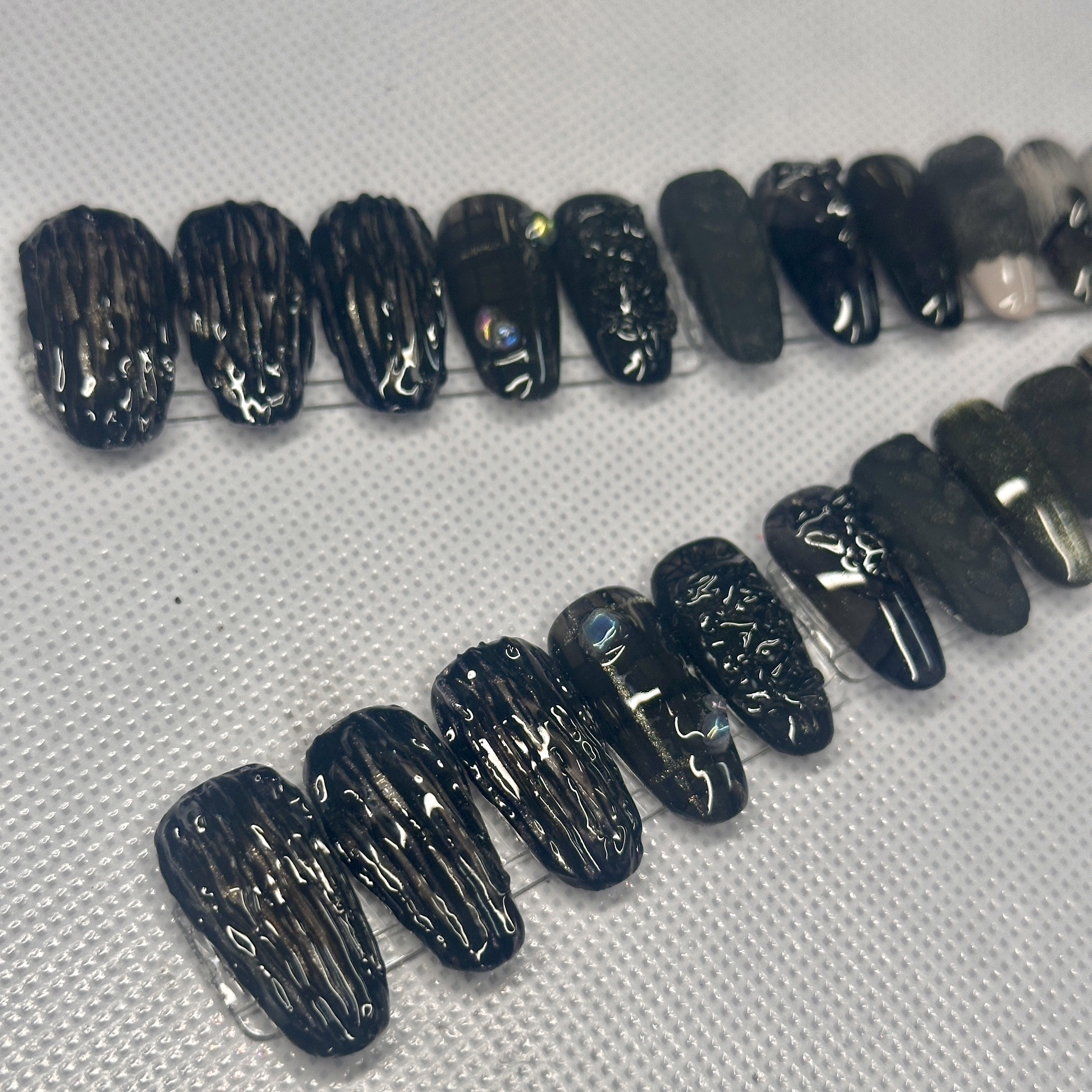 dark mori kei nail set