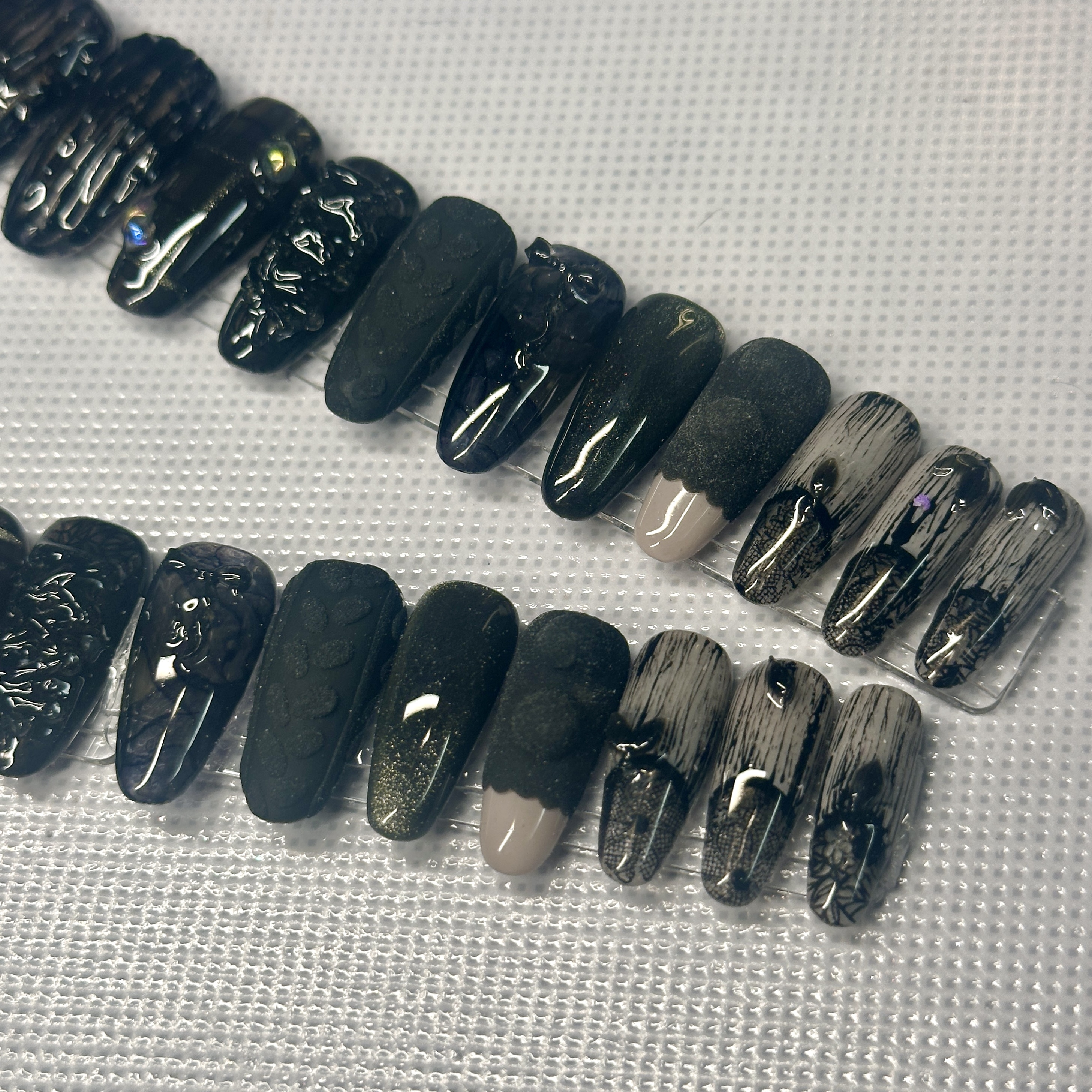 dark mori kei nail set